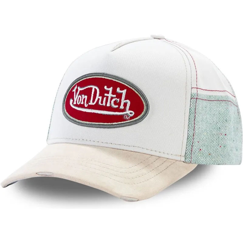 cappellino-curvo-bianco-e-beige-snapback-kys-di-von-dutch