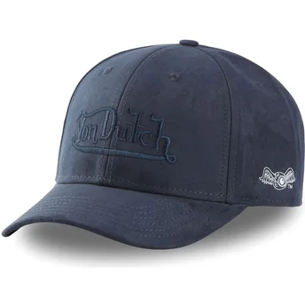 cappellino-snapback-blu-navy-con-visiera-curva-suedine1-di-von-dutch
