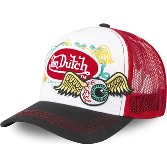 Cappellino trucker bianco, rosso e nero PAT RED di Von Dutch