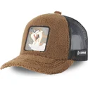 cappellino-trucker-marrone-in-pelliccia-di-pecora-diavolo-della-tasmania-fur1-taz2-looney-tunes-di-capslab