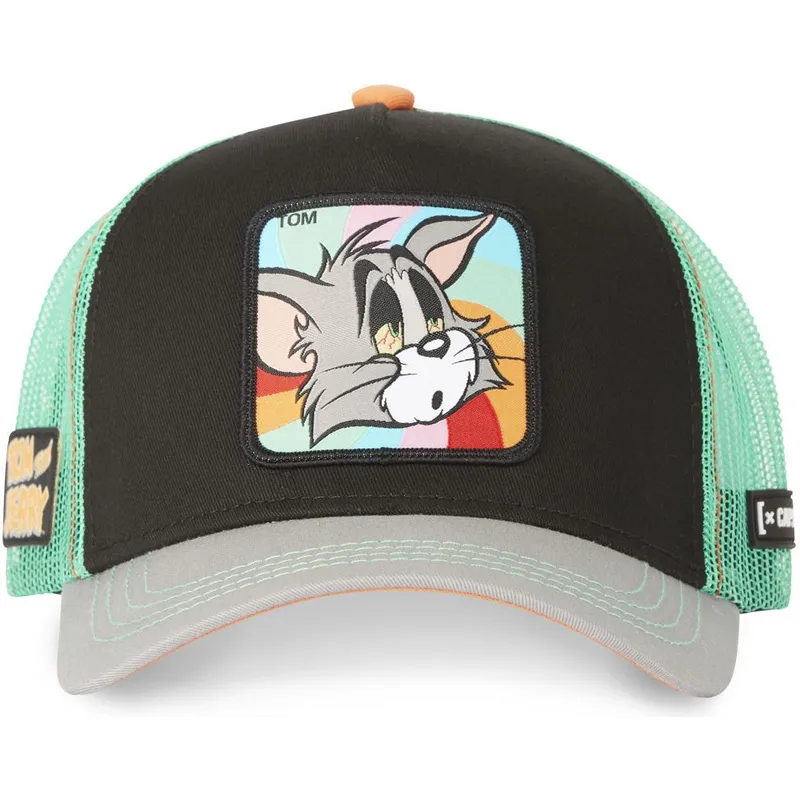 cappellino-trucker-nero-verde-e-grigio-tom-to6-looney-tunes-di-capslab