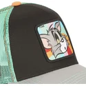 capslab-tom-to6-looney-tunes-schwarze-grune-und-graue-trucker-kappe