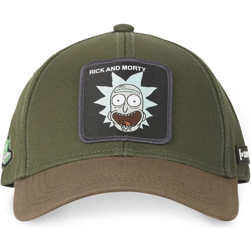cappellino-curva-verde-e-marrone-regolabile-rick-sanchez-casb-ri1-rick-e-morty-di-capslab