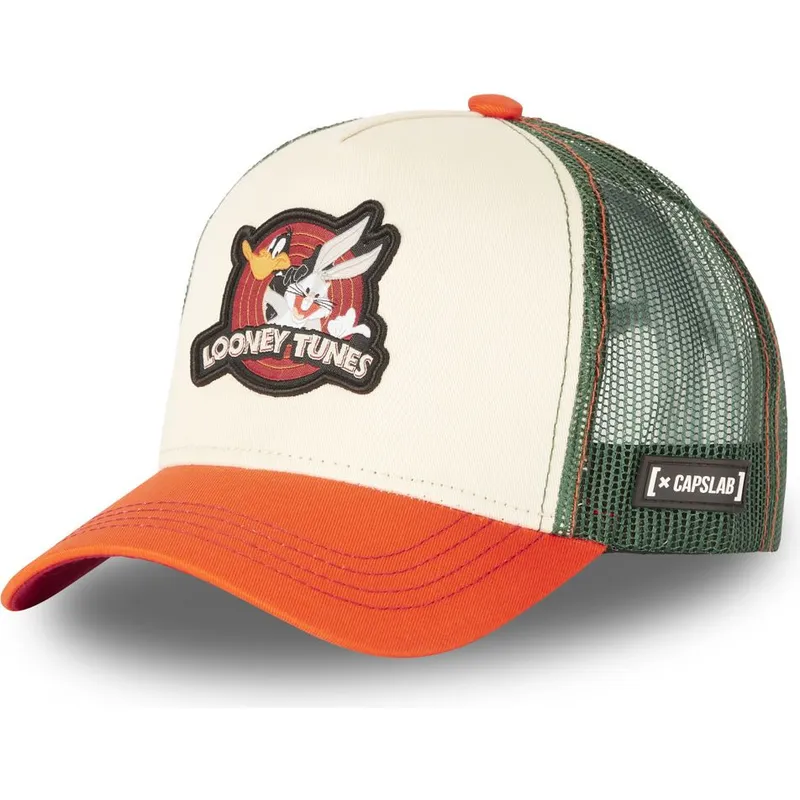 mutzen-gebogen-beige-snapback-bugs-bunny-und-daffy-duck-looney-tunes-von-capslab