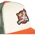 gorra-trucker-beige-verde-e-arancione-bugs-bunny-e-daffy-duck-lo2-looney-tunes-di-capslab