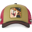 mutzen-gebogen-braun-snapback-diablo-tasmanischer-teufel-looney-tunes-von-capslab