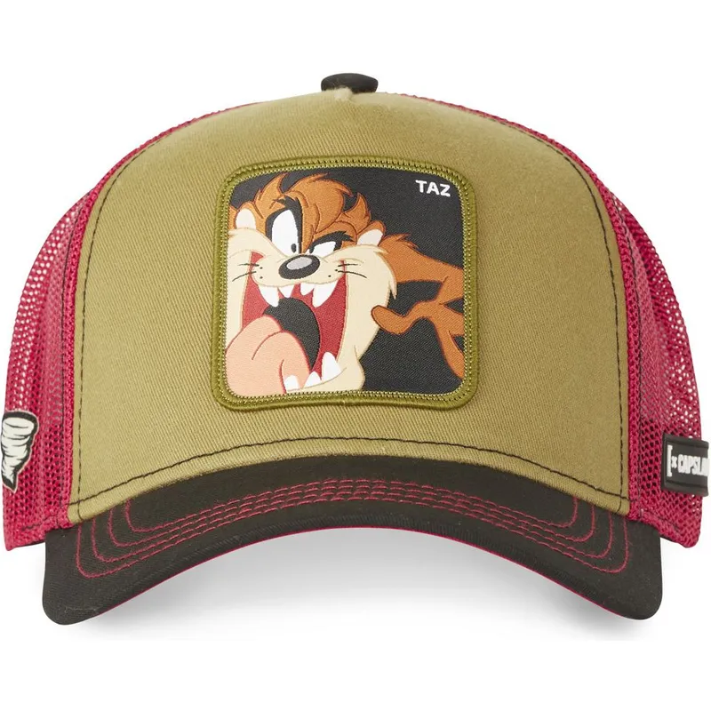 mutzen-gebogen-braun-snapback-diablo-tasmanischer-teufel-looney-tunes-von-capslab