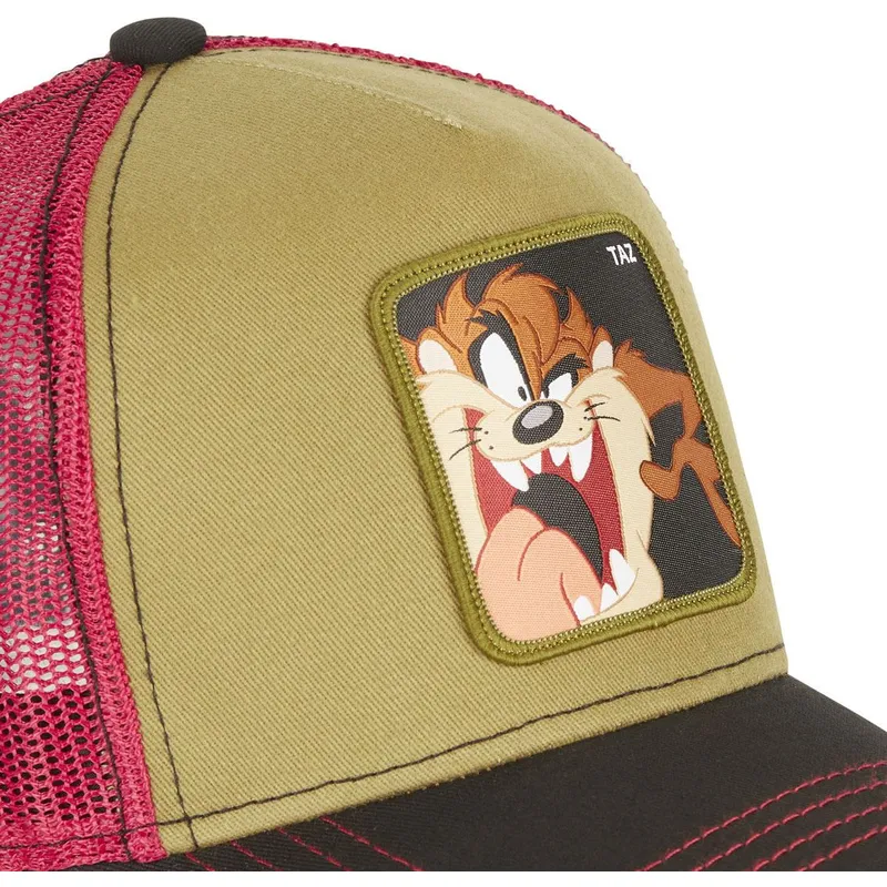 mutzen-gebogen-braun-snapback-diablo-tasmanischer-teufel-looney-tunes-von-capslab