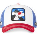 capslab-sylvester-sy2-looney-tunes-white-blue-and-red-trucker-hat