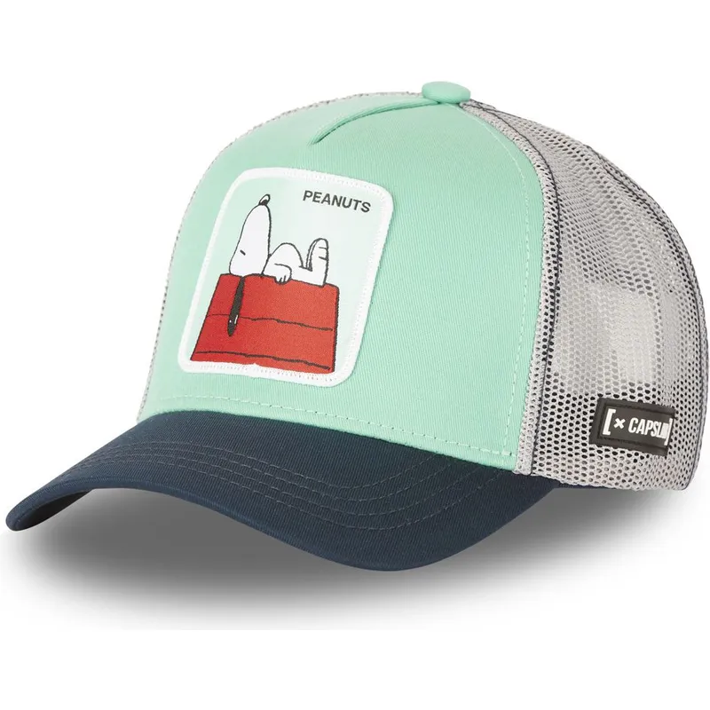 mutzen-gebogen-grun-snapback-snoopy-erdnusse-von-capslab