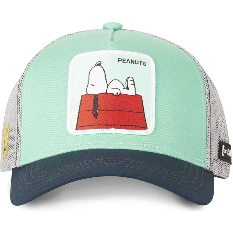 mutzen-gebogen-grun-snapback-snoopy-erdnusse-von-capslab