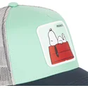 cappellino-trucker-verde-grigio-e-blu-navy-snoopy-pe2-peanuts-di-capslab