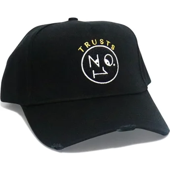 Buet sort justerbar kasket Trusts No.1 Distressed Black Gold Logo fra The No.1 Face