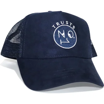 Trucker-Cap marineblau Trusts No.1 Suede Navy White Logo von The No.1 Face