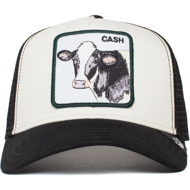 cappellino-trucker-bianco-e-nero-mucca-cash-cow-di-goorin-bros
