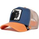 blaue-und-orangefarbene-trucker-kappe-panther-the-panther-the-farm-von-goorin-bros
