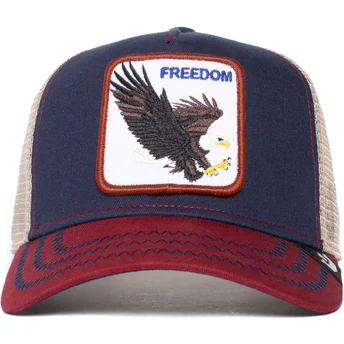 Trucker kasket marineblå og rød ørn The Freedom Eagle The Farm fra Goorin Bros.