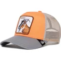 gorra-trucker-arancione-e-grigia-capra-the-goat-the-farm-di-goorin-bros