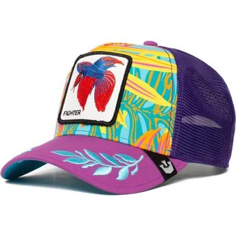 czapka-trucker-fioletowa-ryba-bojownik-syjamski-fighter-even-betta-the-farm-od-goorin-bros