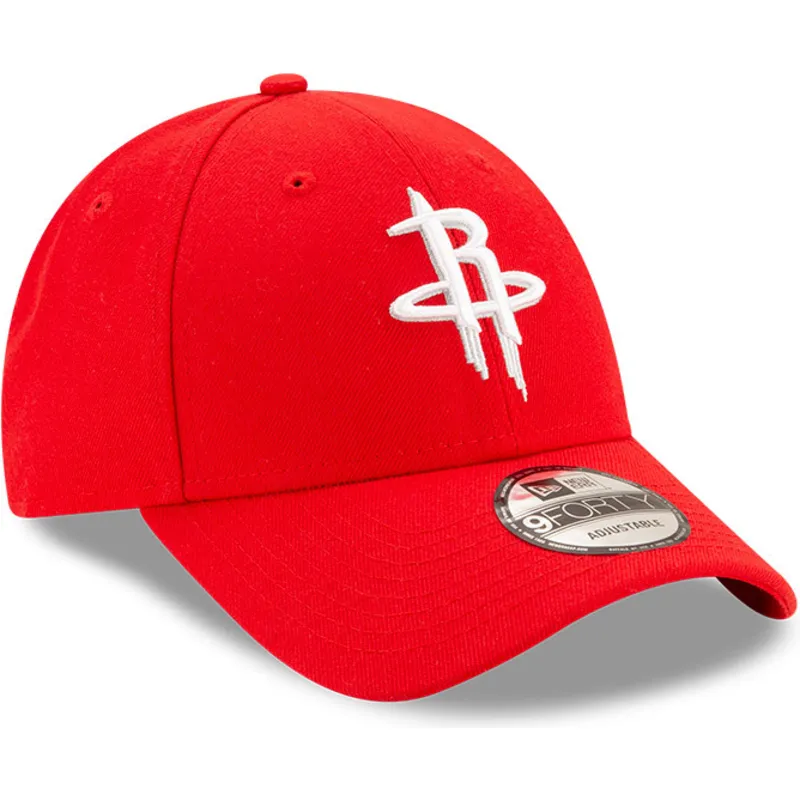 cappellino-visiera-curva-rosso-regolabile-9forty-the-league-di-houston-rockets-nba-di-new-era