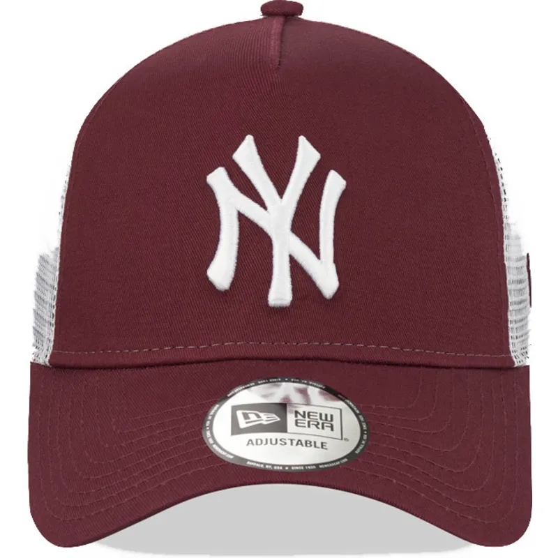cappelli-curva-rosso-snapback-granate-9forty-a-frame-dei-new-york-yankees-mlb-di-new-era