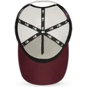 mutzen-gebogen-rot-snapback-granate-9forty-a-frame-der-new-york-yankees-mlb-von-new-era