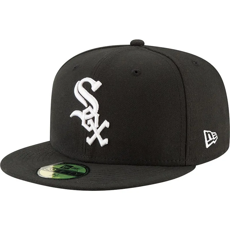 sort-fitted-59fifty-authentic-on-field-game-kasket-fra-chicago-white-sox-mlb-af-new-era