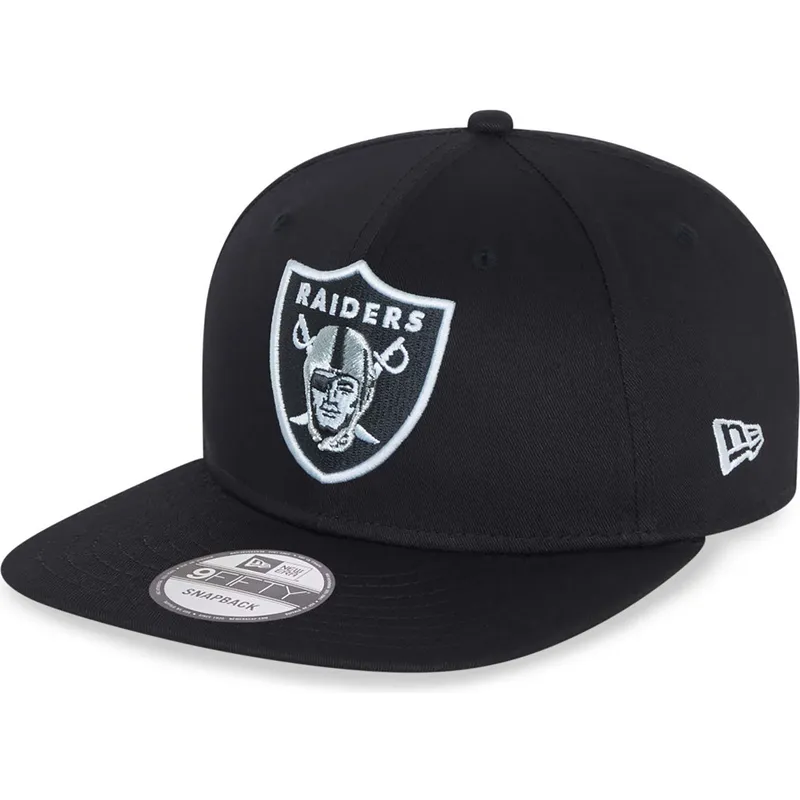 cappello-piatto-nero-snapback-9fifty-essential-dei-las-vegas-raiders-nfl-di-new-era