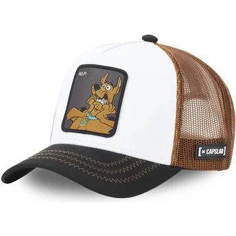 Gorra trucker blanca, marrón y negra Scooby-Doo Help! REL Scooby-Doo de Capslab