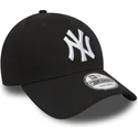 sort-justerbar-9forty-essential-cap-med-buet-skygge-fra-new-york-yankees-mlb-fra-new-era