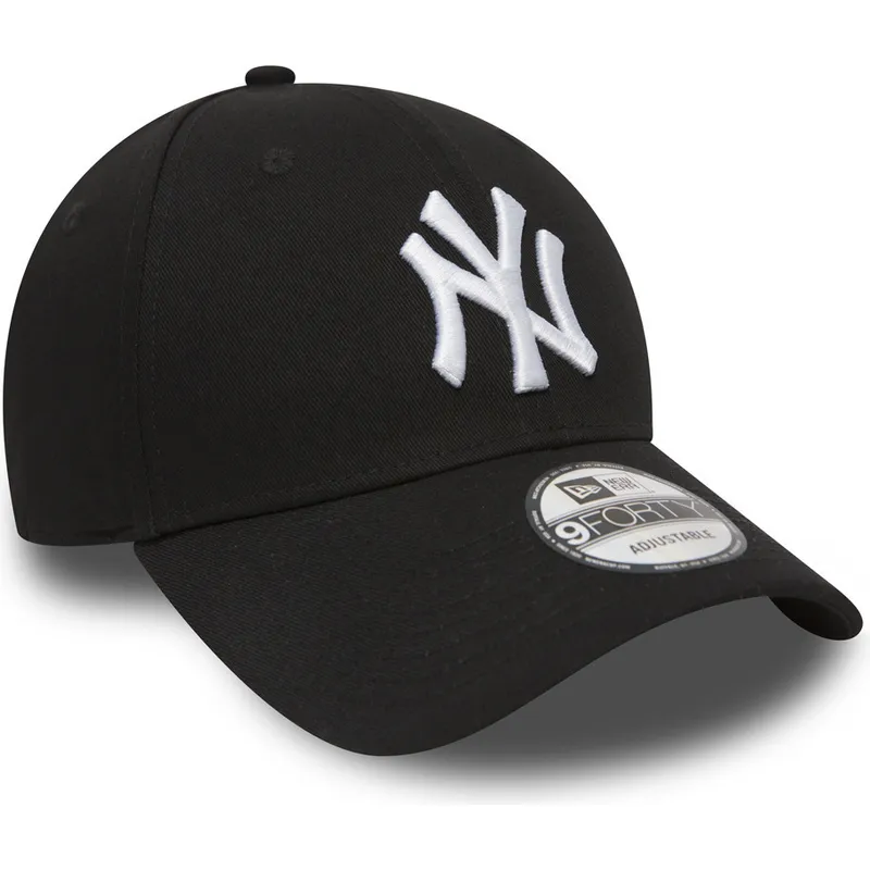sort-justerbar-curved-kasket-9forty-essential-fra-new-york-yankees-mlb-fra-new-era