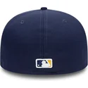 cappello-piatto-blu-marino-regolabile-59fifty-authentic-on-field-dei-milwaukee-brewers-mlb-di-new-era