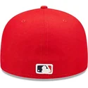 cappello-piatto-rosso-aderente-59fifty-authentic-on-field-dei-los-angeles-angels-mlb-di-new-era