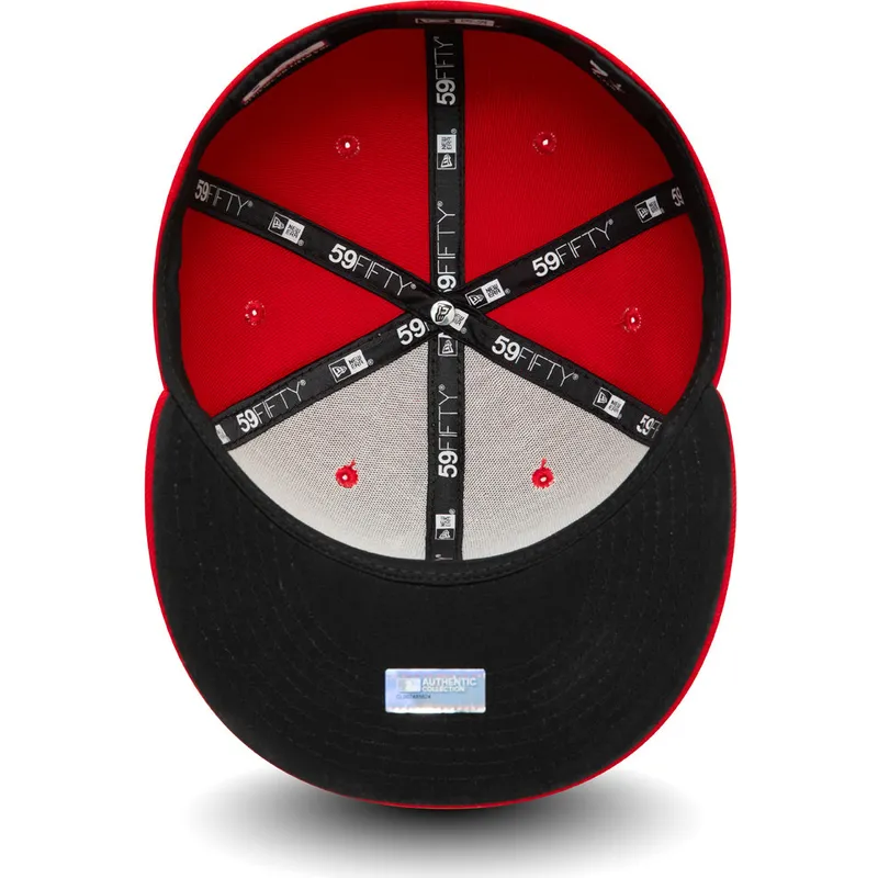 cappello-piatto-rosso-chiuso-59fifty-authentic-on-field-dei-los-angeles-angels-mlb-di-new-era
