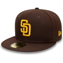 brun-platt-keps-justerad-59fifty-authentic-on-field-fran-san-diego-padres-mlb-av-new-era