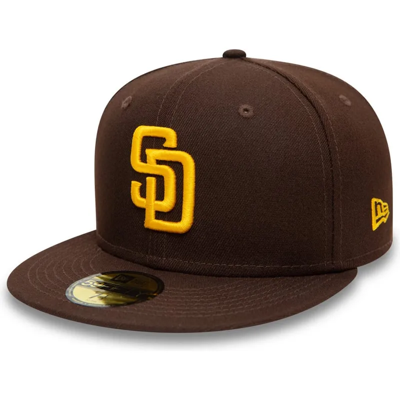 braune-anliegende-59fifty-authentic-on-field-flat-cap-der-san-diego-padres-mlb-von-new-era