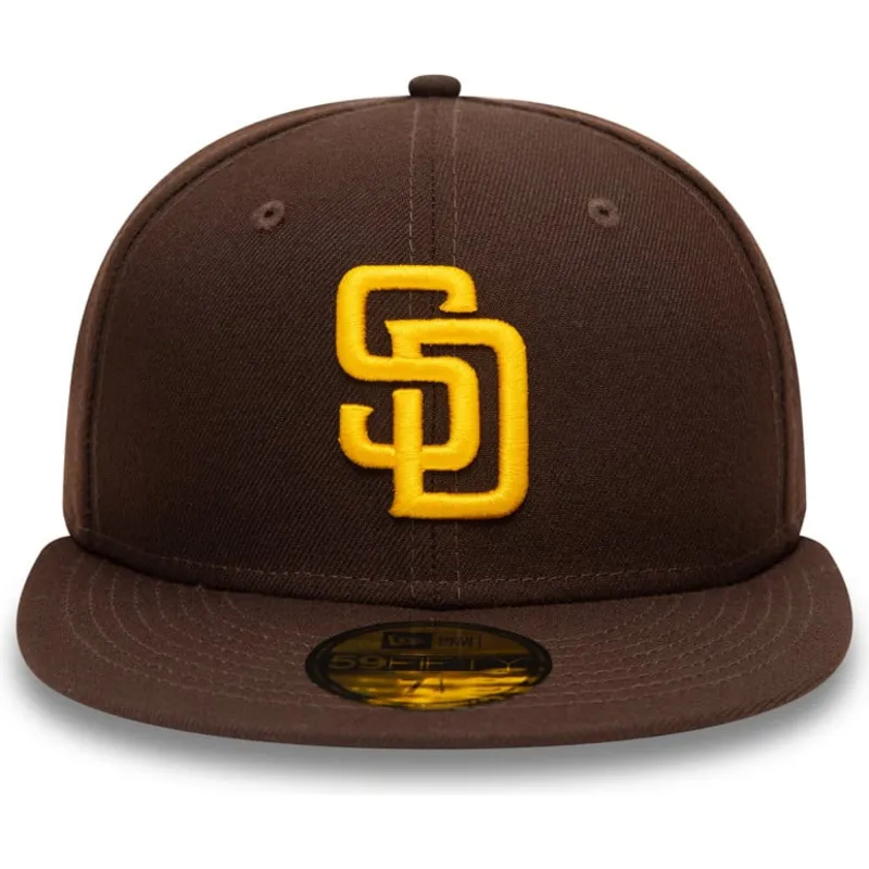 cappello-piatto-marrone-chiuso-59fifty-authentic-on-field-di-san-diego-padres-mlb-di-new-era
