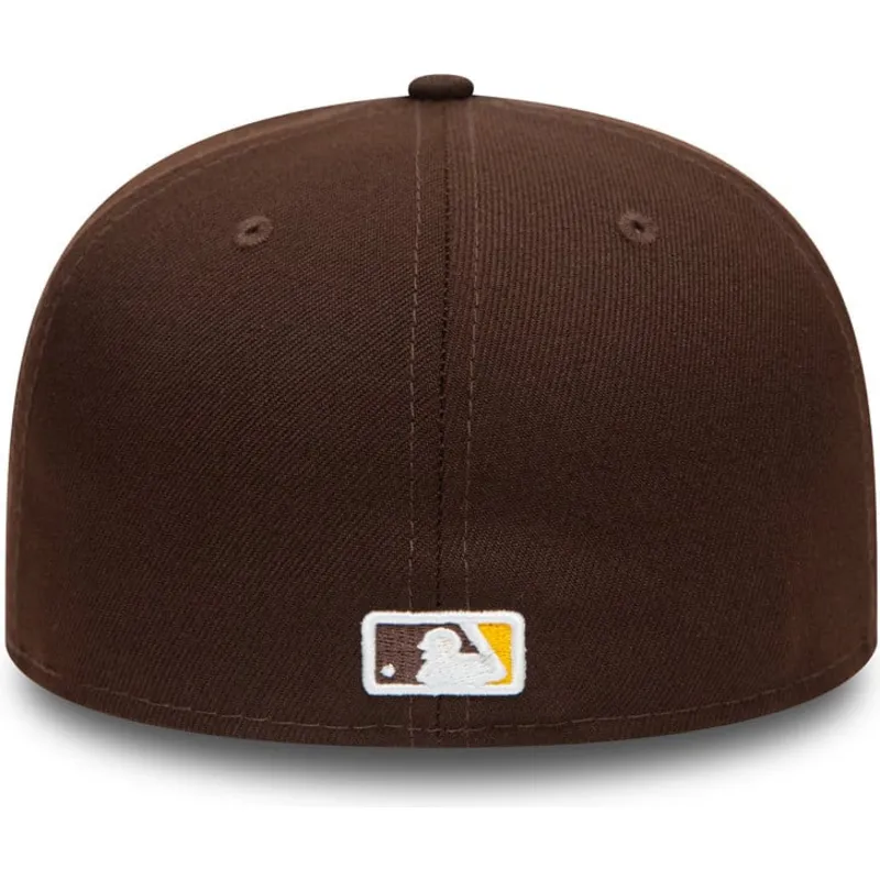 cappello-piatto-marrone-regolabile-59fifty-authentic-on-field-di-san-diego-padres-mlb-di-new-era