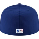 cappellino-piatto-blu-aderente-59fifty-authentic-on-field-dei-texas-rangers-mlb-di-new-era