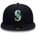 marinbla-platt-keps-justerad-59fifty-authentic-on-field-fran-seattle-mariners-mlb-av-new-era