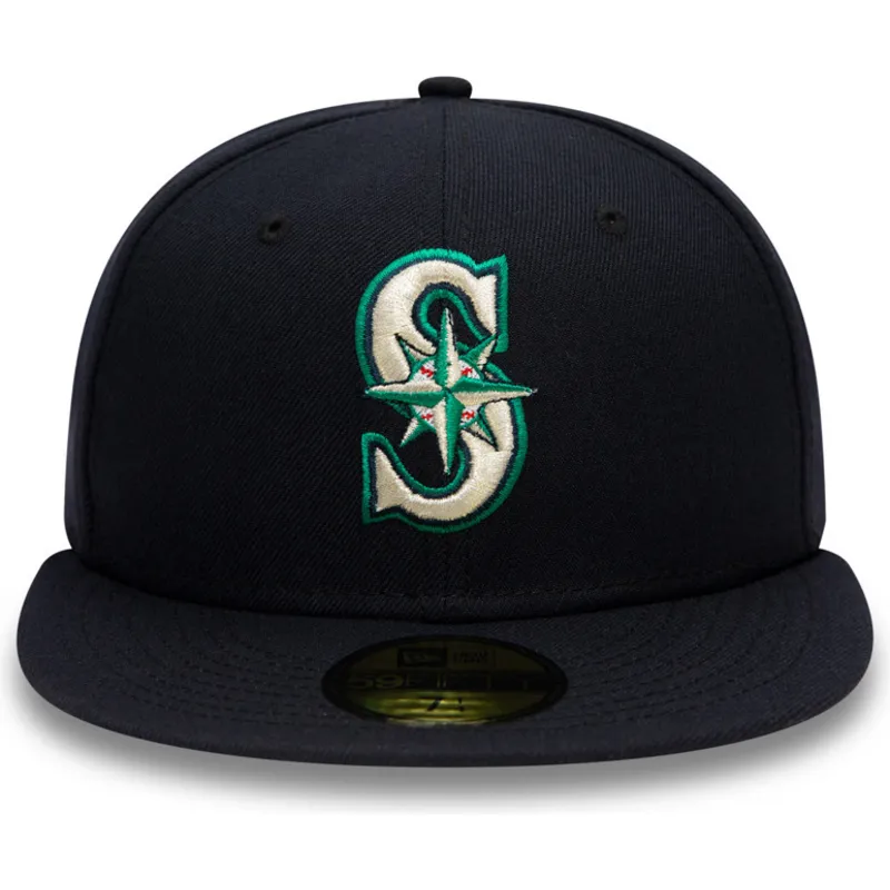 cappello-piatto-blu-marino-regolabile-59fifty-authentic-on-field-di-seattle-mariners-mlb-di-new-era