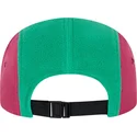 cappello-piatto-verde-e-rosa-regolabile-camper-polartec-fleece-di-new-era