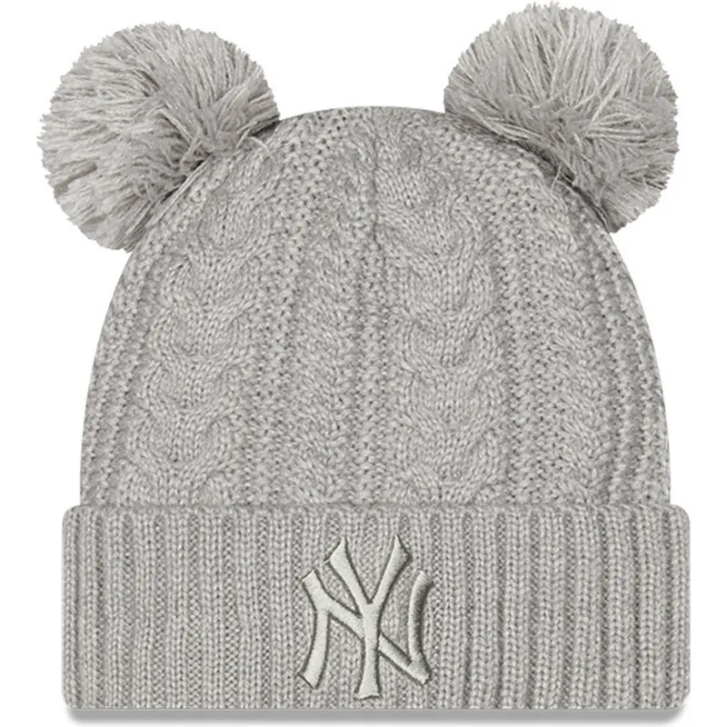 cappelli-pompon-grigio-cuff-double-dei-new-york-yankees-mlb-di-new-era cappelli-pompon-grigio-cuff-double-dei-new-york-yankees-mlb-di-new-era