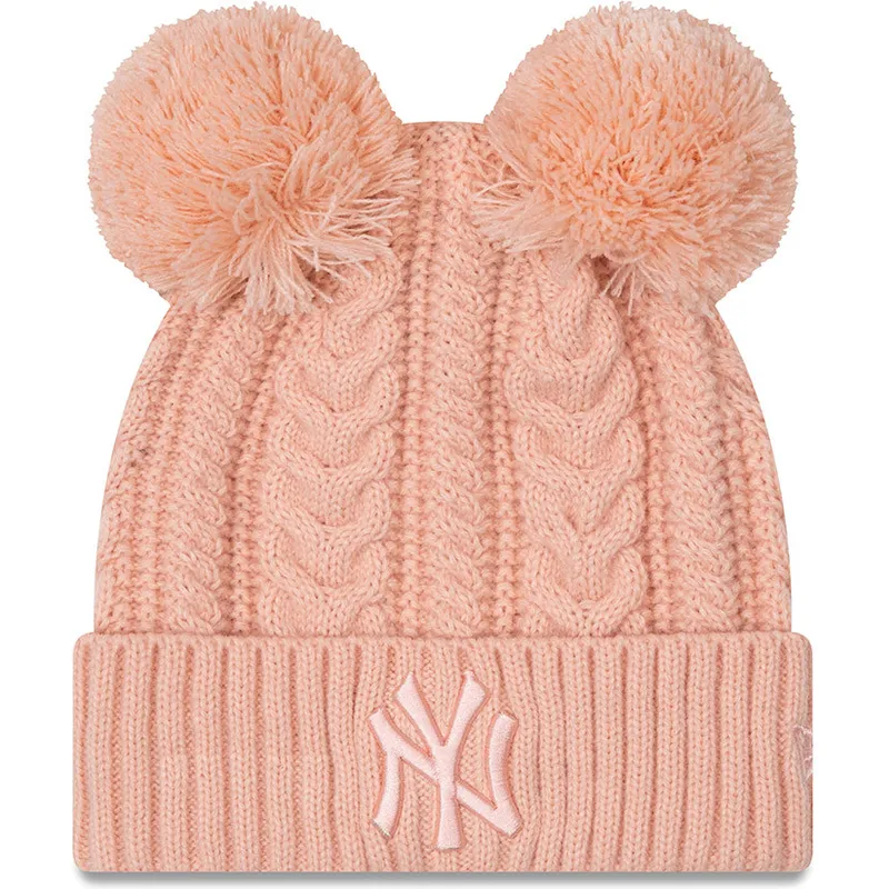 cappelli-pompon-rosa-cuff-double-dei-new-york-yankees-mlb-di-new-era