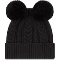 gorro-nero-con-pompon-con-logo-nero-da-donna-cuff-double-dei-new-york-yankees-mlb-di-new-era