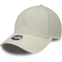 cappello-curvo-beige-regolabile-da-donna-9forty-cord-mini-logo-los-angeles-dodgers-mlb-di-new-era