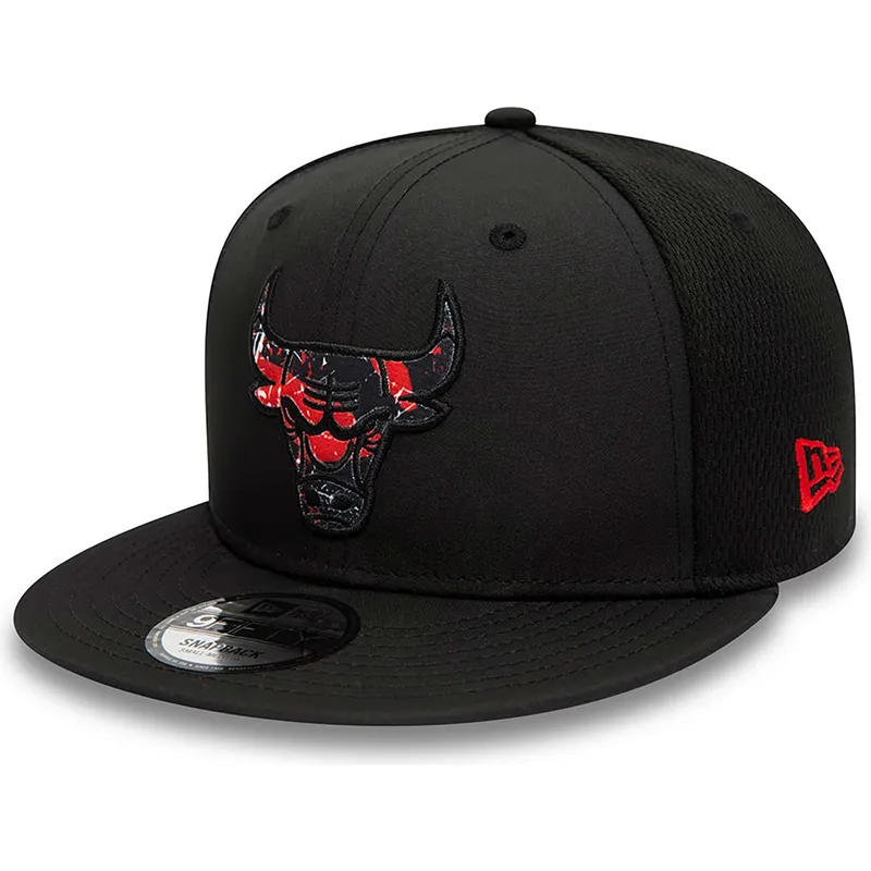 cappelli-piatta-nero-snapback-9fifty-print-infill-dei-chicago-bulls-nba-di-new-era