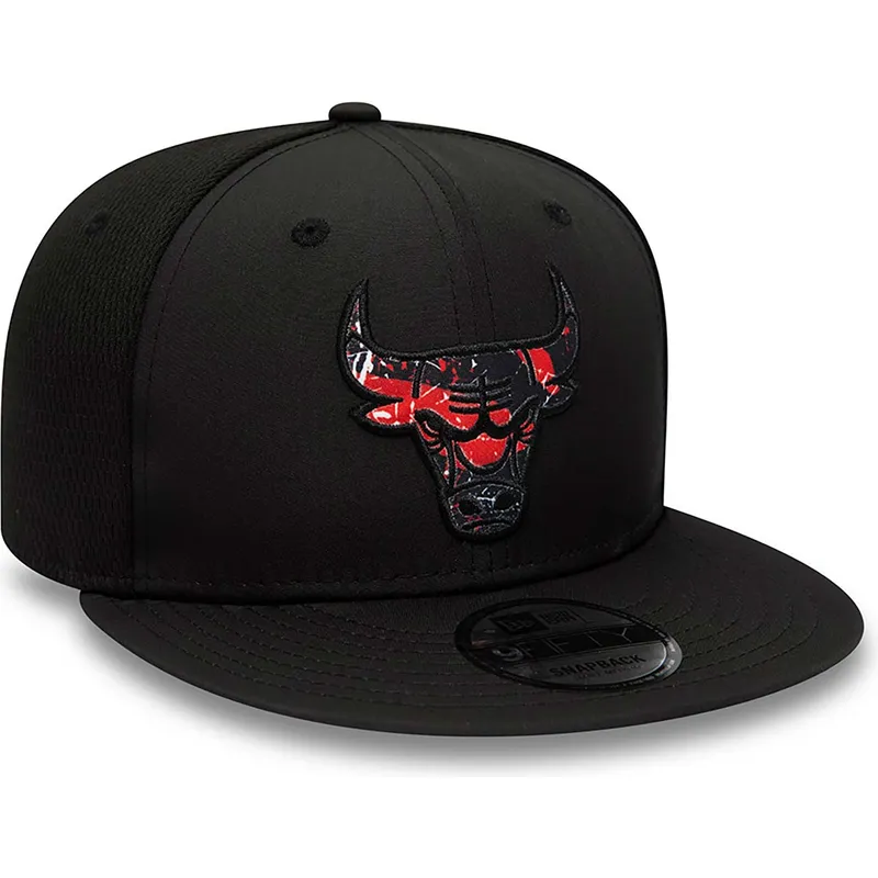 cappelli-piatta-nero-snapback-9fifty-print-infill-dei-chicago-bulls-nba-di-new-era