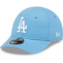 mutzen-gebogen-blau-verstellbares-band-fur-kinder-claro-pequeno-9forty-league-essential-der-los-angeles-dodgers-mlb-von-new-era