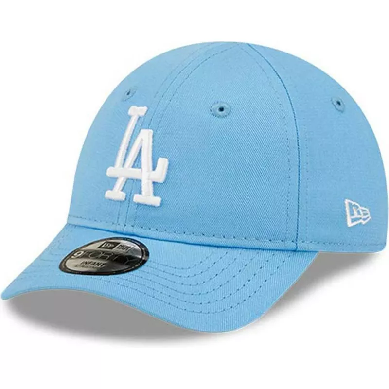 new-era-curved-brim-toddler-9forty-league-essential-los-angeles-dodgers-mlb-light-blue-adjustable-cap